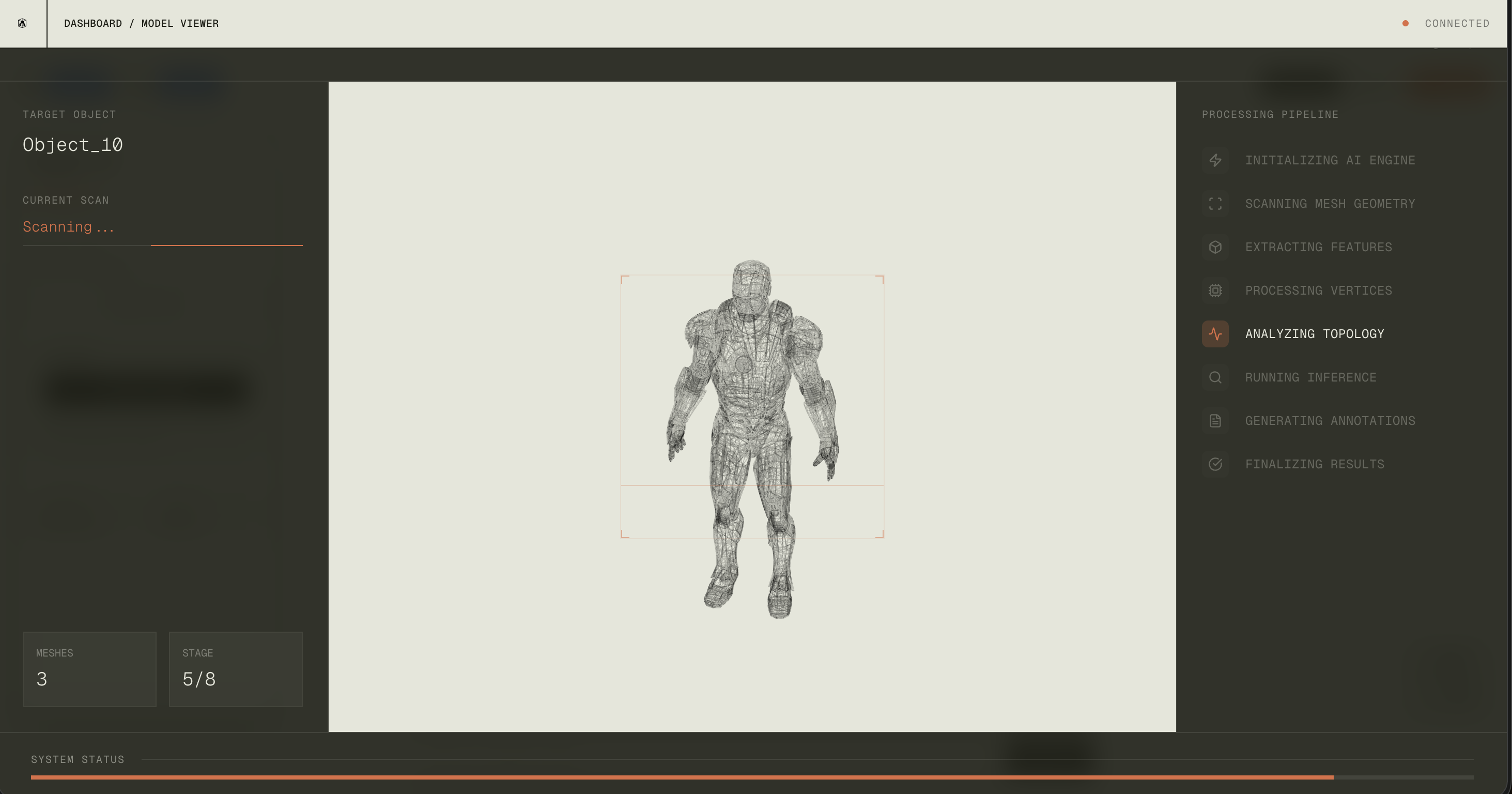 Iron Man mesh extraction example